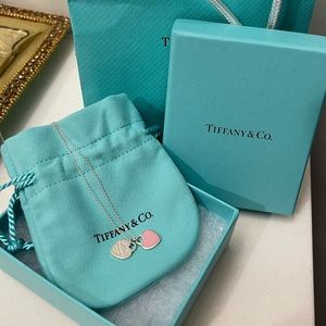 RETURN TO TIFFANY ‘Tiffany Pink® Double Heart Tag Pendant’